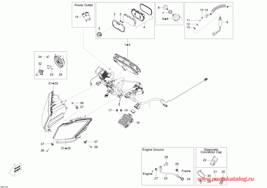  BRP TUNDRA WT 550F RER XU, 2014 - Electrical System