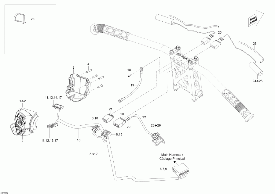  SkiDoo - Steering Wiring Harness