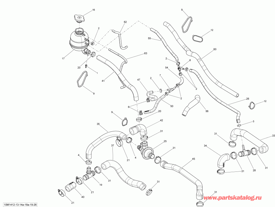 TUNDRA XTREME 600HOE XP, 2014 ������ - Cooling System