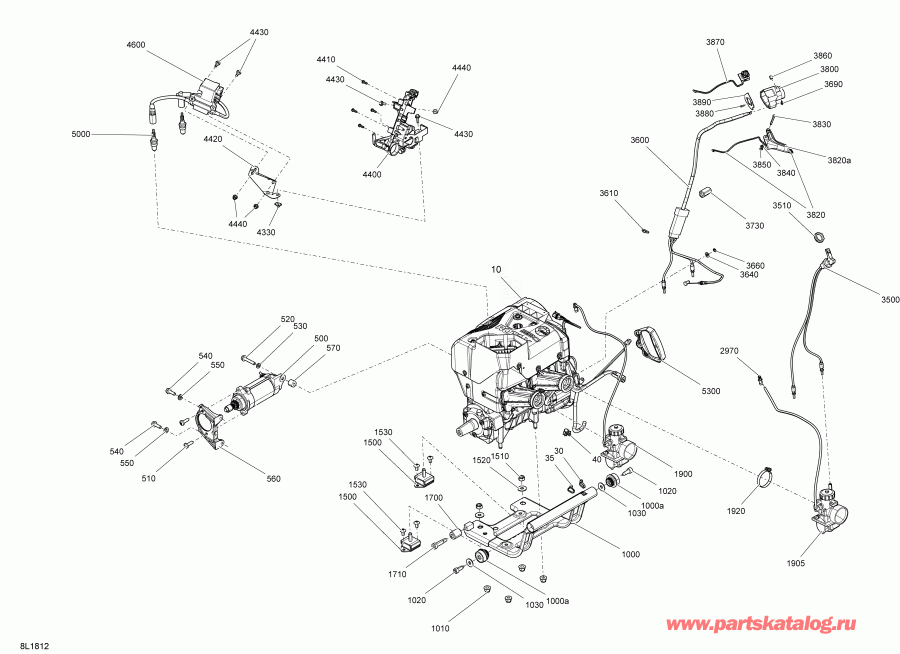 snowmobile BRP SKANDIC 550F, 2018  - Engine Skandic 550f