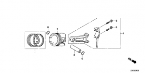 E-08 / (E-08 Piston / Connecting Rod)