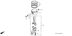 E-08  /  (E-08 Piston / Connecting Rod)