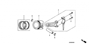 E-08  /  (E-08 Piston / Connecting Rod)