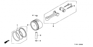 E-08  /  (E-08 Piston / Connecting Rod)