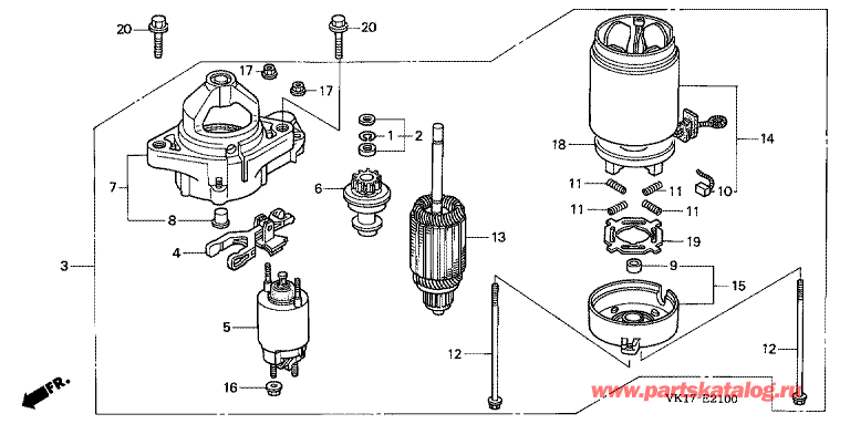  Honda HF 2315 K1 HME: - Hf2315/k1/2415 (Hf2417/k1/k2 (E-21 Starter Motor (Hf2315/k1/2415 (Hf2417