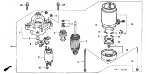 E-21   (Hf2315/k1/2415) (Hf2417/k1/k2) (E-21 Starter Motor (Hf2315/k1/2415) (Hf2417/k1/k2))