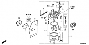 E-14-1  (Hrd536K2/K3/K4) (E-14-1 Carburetor (Hrd536K2/K3/K4))