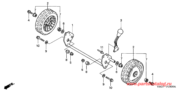 ���������� ������������� ����� HRG465C3 PDE: - �� ���������� (F-09 Wheel Rear (Dumb Type