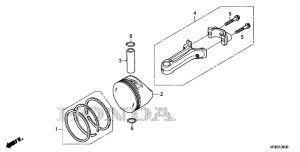 E-08  /  (E-08 Piston / Connecting Rod)