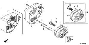 E-16  (Hrx426C/476C/C1) (E-16 Muffler (Hrx426C/476C/C1))