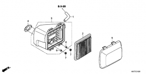 E-15-1  (Hrx537C5/C6) (E-15-1 Air Cleaner (Hrx537C5/C6))