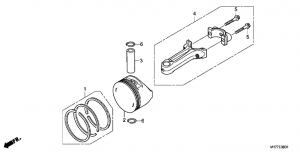 E-08-1  /  (Hrx537C5/C6) (E-08-1 Piston / Connecting Rod (Hrx537C5/C6))