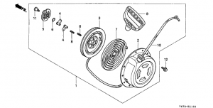 E-11-1   (Hs624K1 2738657-/k2) (E-11-1 Recoil Starter (Hs624K1 2738657-/k2))