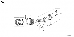 E-08  /  (E-08 Piston / Connecting Rod)