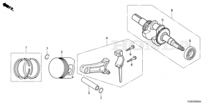 E-08  /  (E-08 Piston / Crankshaft)