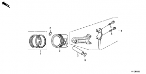 E-08  /  (E-08 Piston / Connecting Rod)