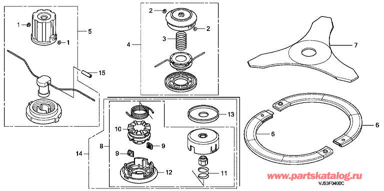 Бензиновся газонокосилка Honda UMK425E UEET: -  F-04 Нож Режущего Механизма/Режущий механизм с нейлоновыми ножами / 1 (F-04 Blade Режущего Механизма/Cuttin Бензиновся газонокосилка  UMK425E UEET: - 1 (F-04 Blade Режущего Механизма/Cuttin /  F-04 Нож Режущего Механизма/Режущий механизм с нейлоновыми ножами