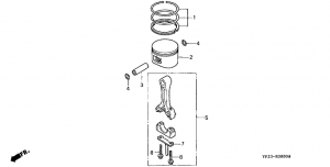 E-08  /  (E-08 Piston / Connecting Rod)