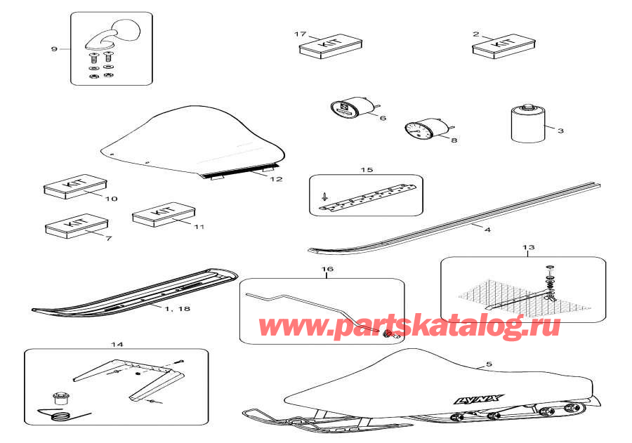 Snowmobiles lynx  - Accessories / 