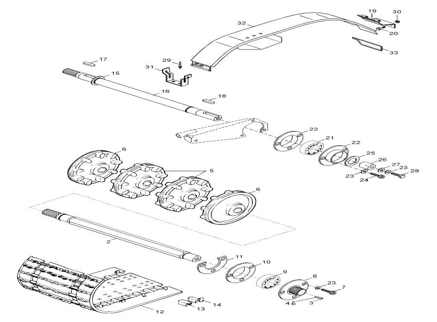 Snow mobile lynx  - Brake Assy,������ � �����
