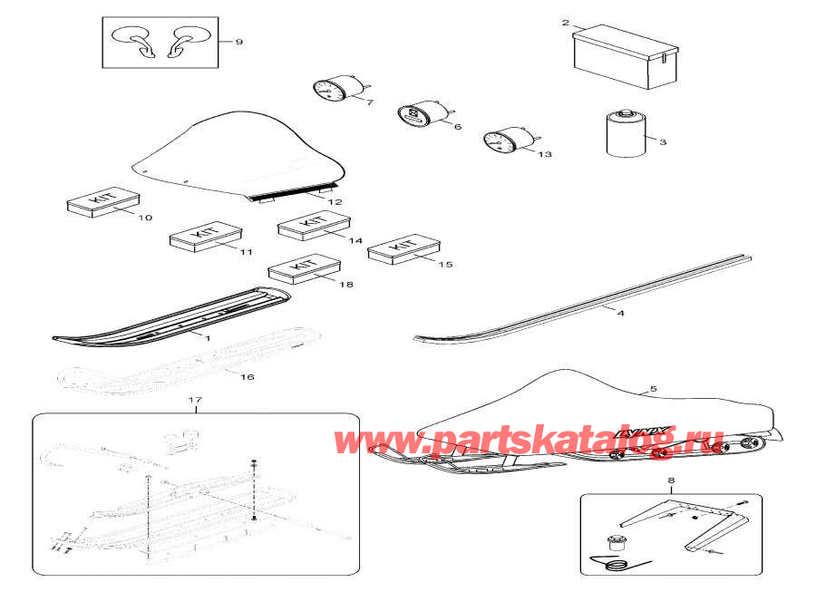Snowmobile lynx  - Mechanical Brake Kit / Mechanical  Kit