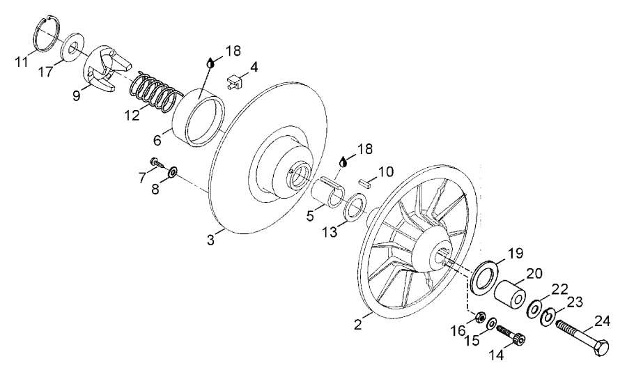 Snowmobiles lynx  - Driven Pulley -  