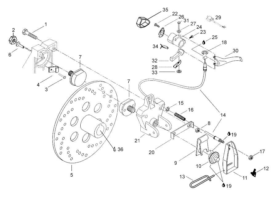 Snowmobile lynx  -    - Brake Assy