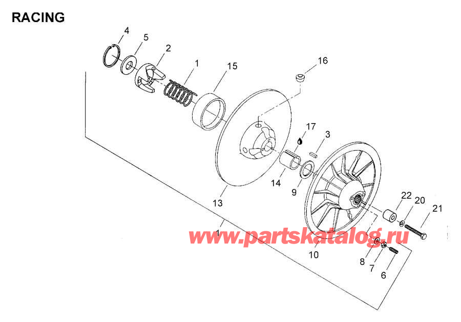 Snowmobiles Lynx  - Driven Pulley /  