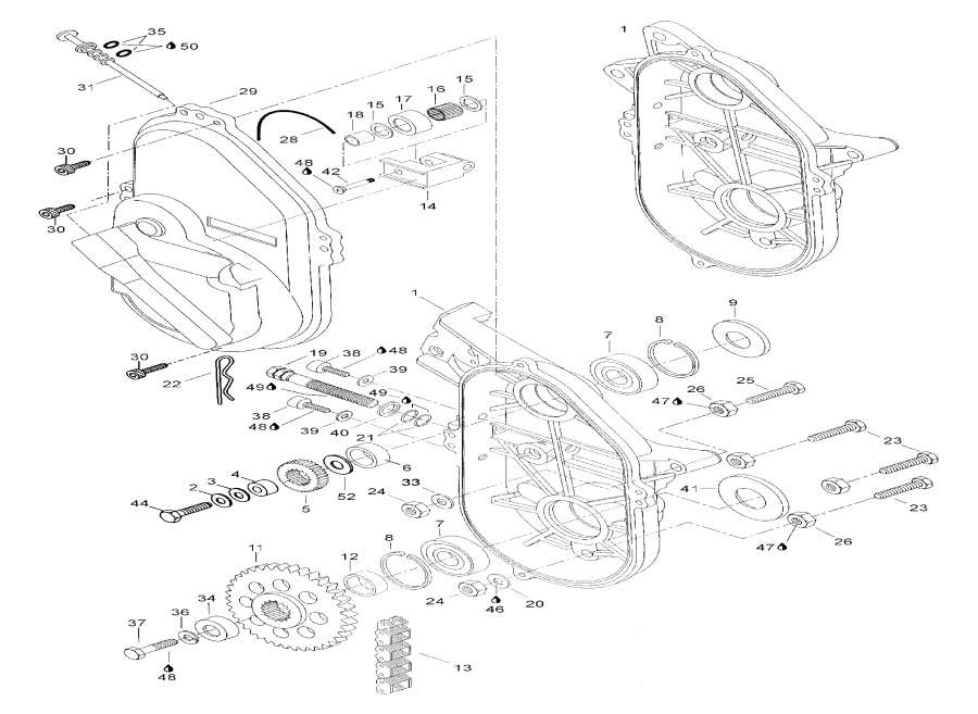 Snowmobile   - case - Chaincase