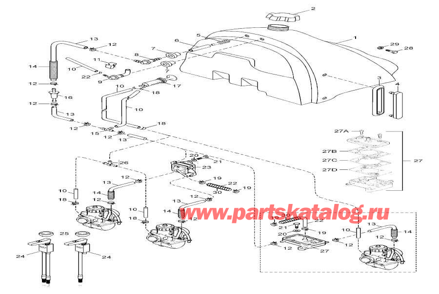 Snowmobiles   - Radiator, Hoses