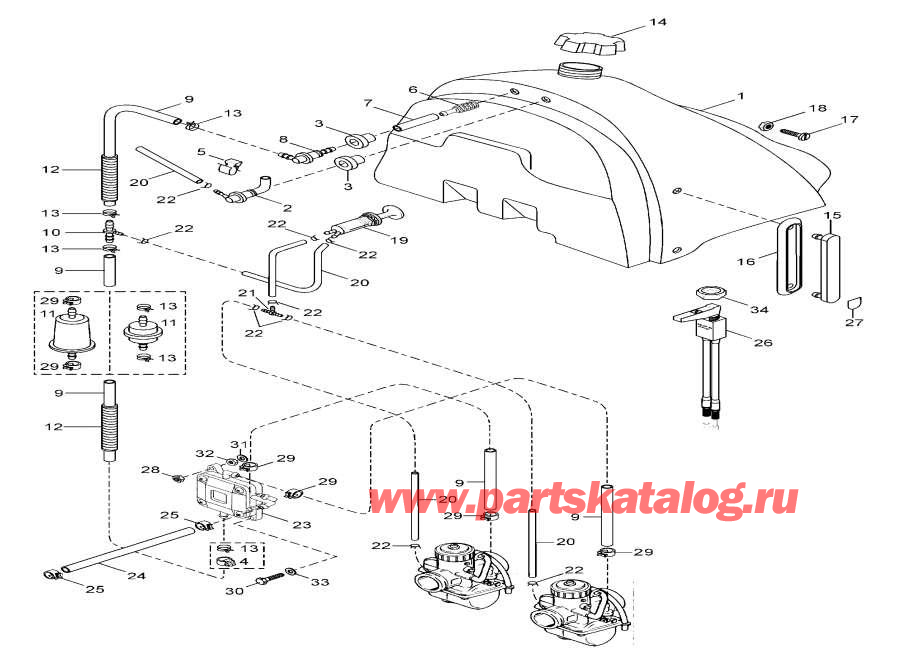 Snow mobile lynx  - Carburetor - 