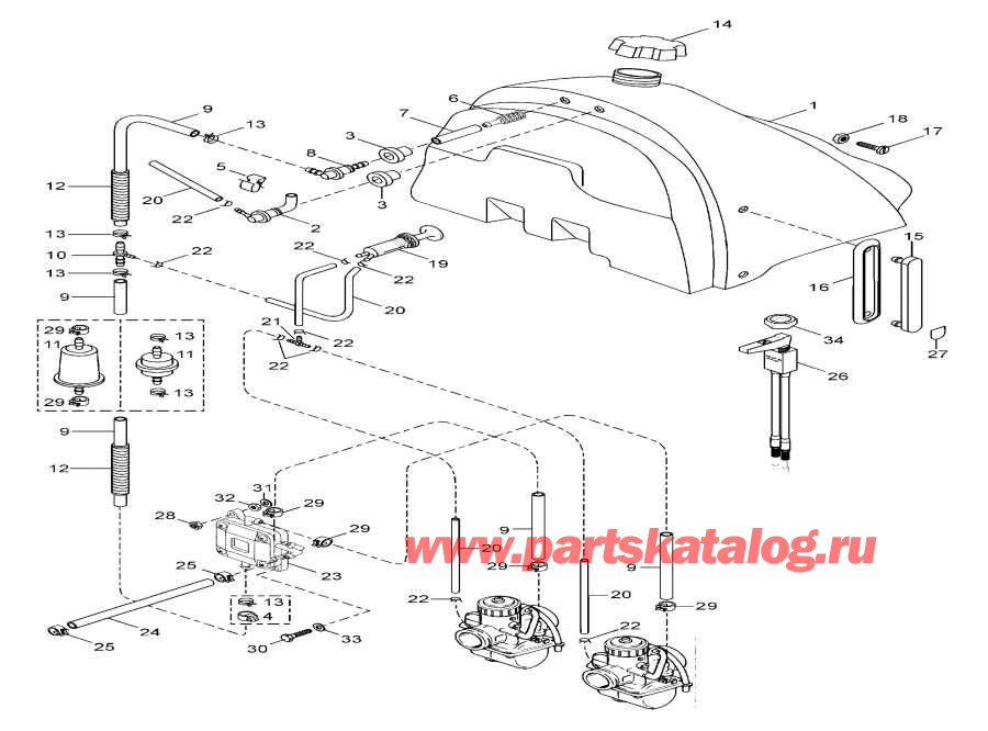 Snowmobiles lynx  -  / Carburetor