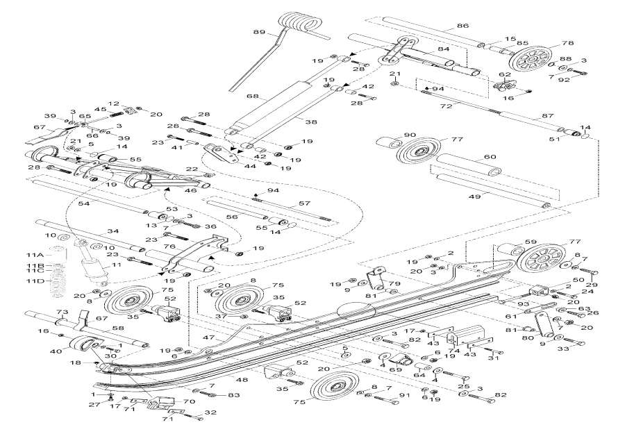 Snow mobile Lynx  - Rear Suspension - ������ ��������
