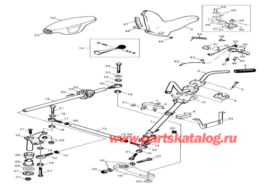 Snowmobiles lynx  - Steering