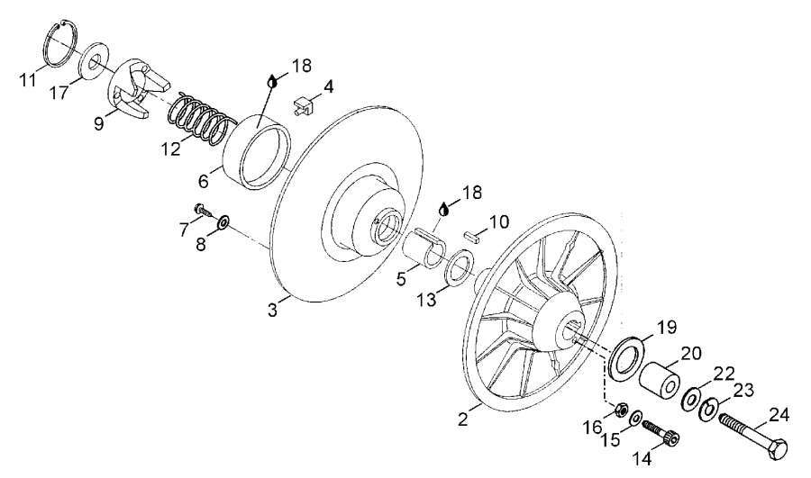 Snowmobile   - Driven Pulley