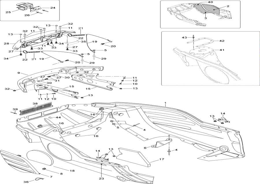 Snowmobile Lynx  - Bottom Pan /  