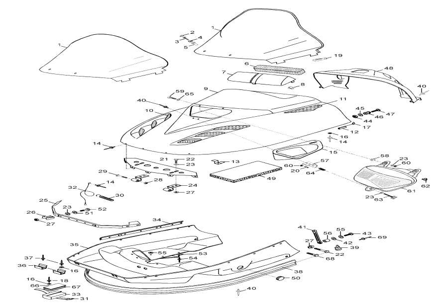 Snowmobiles lynx  - Hood