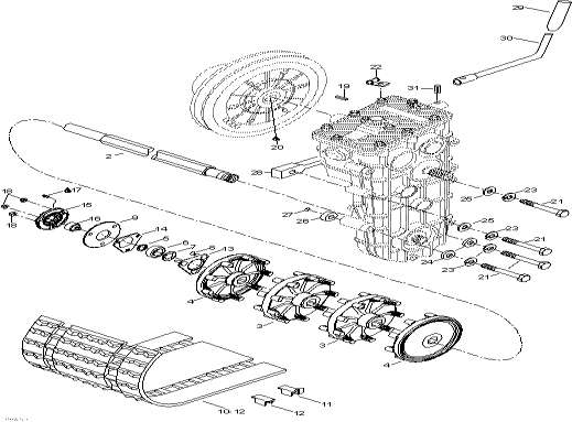Snow mobile lynx  - Drive System