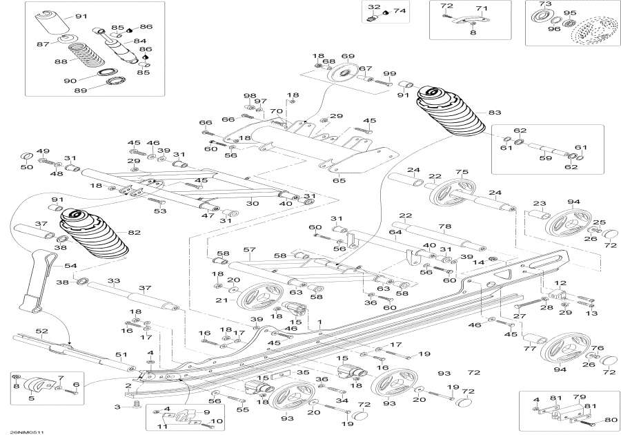 Snowmobile lynx  - Rear Suspension -  