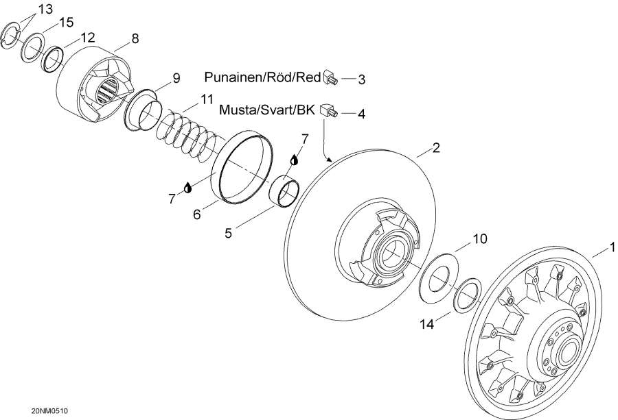  Lynx  - Driven Pulley, 400rc /  , 400rc