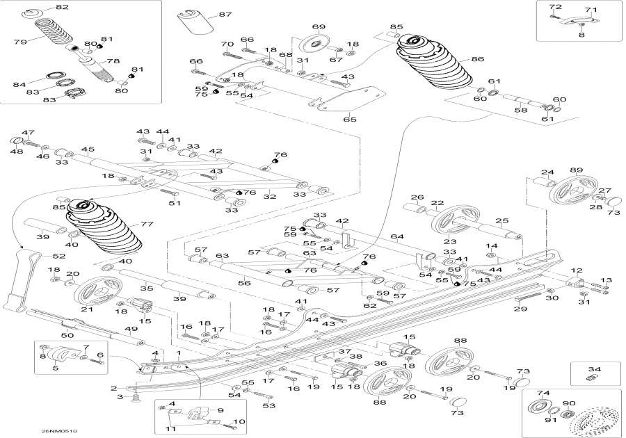 �������� Lynx  - Rear Suspension, 400rc, 550rc