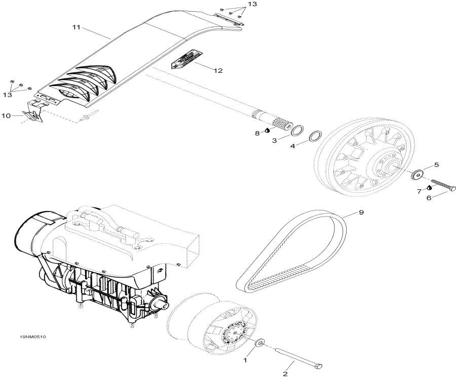 Snowmobile lynx  - Pulley System, 550, 550rc -  System, 550, 550rc