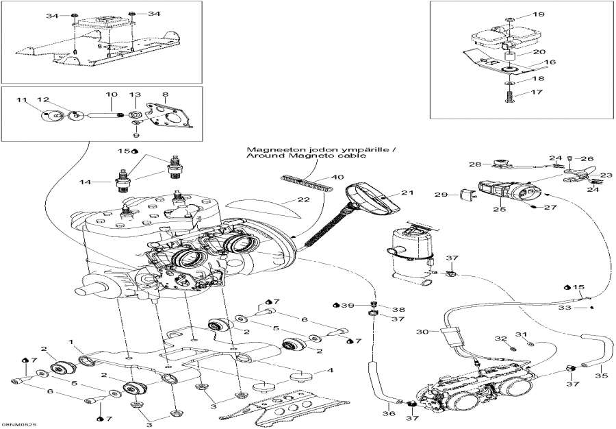 Snowmobile Lynx  -    Sport - Engine And Engine Support