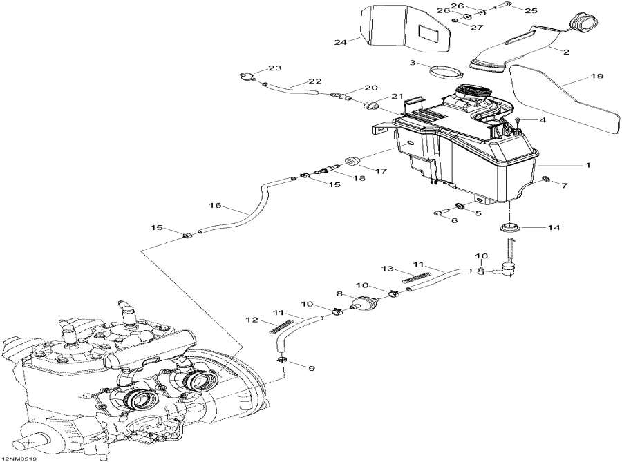  lynx  -    Sport / Oil Tank And Support