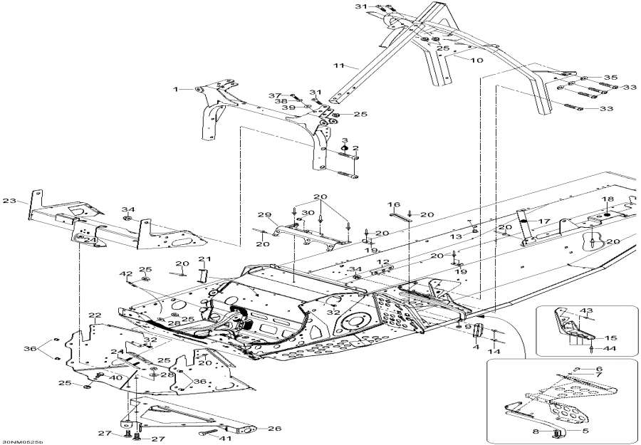 Snowmobile Lynx  - Frame And Components