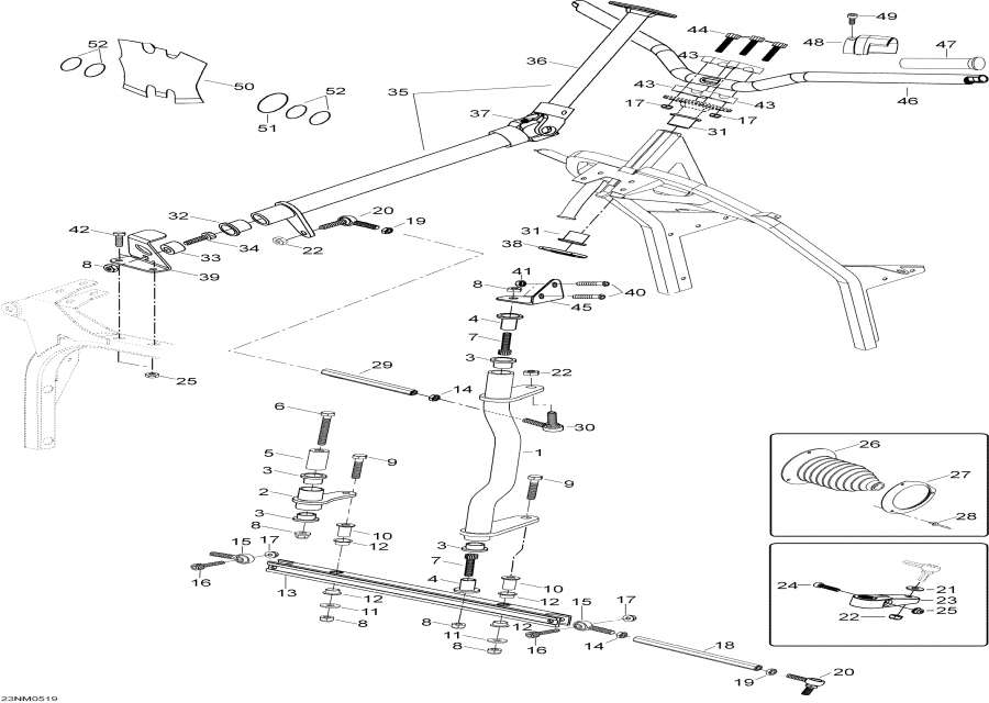 Snow mobile   - Steering System