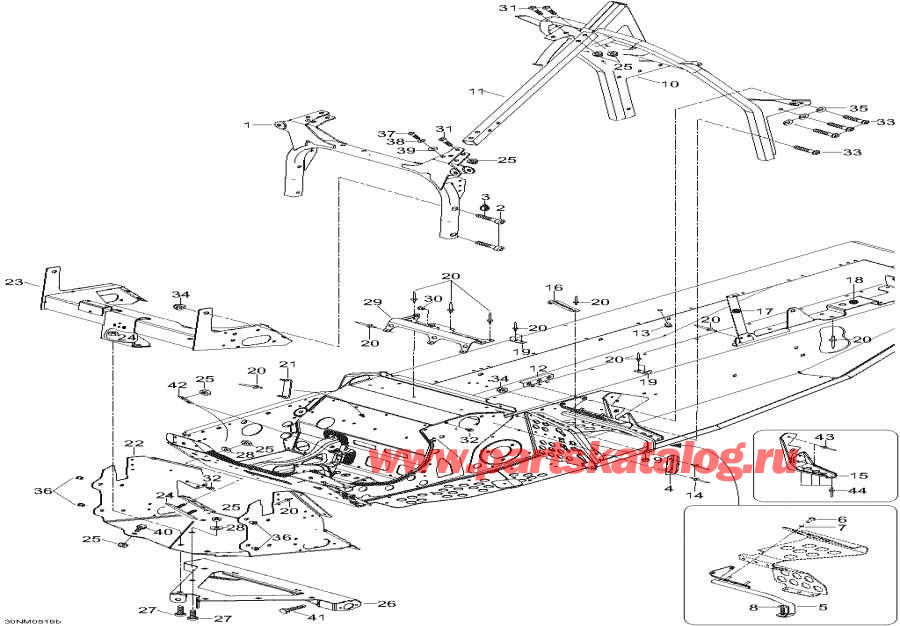 Snowmobile Lynx  - Frame And Components - ���� � Components
