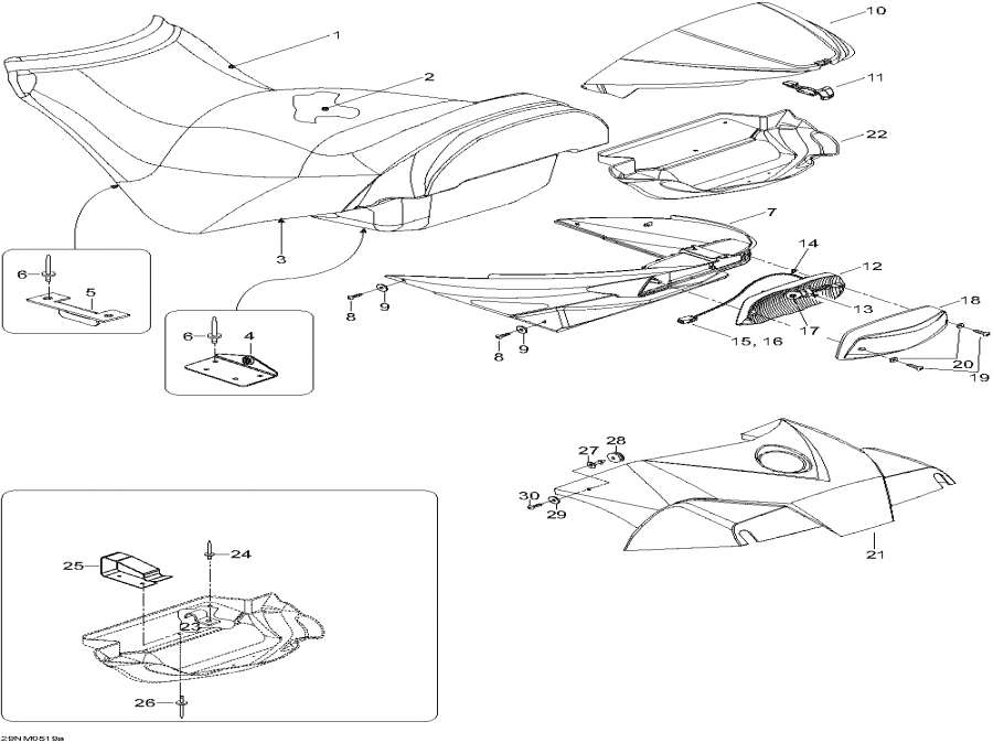 Snowmobile Lynx  - Seat - 