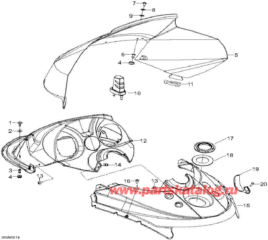 Snow mobile �����  - �������� ������ � Console / Windshield And Console