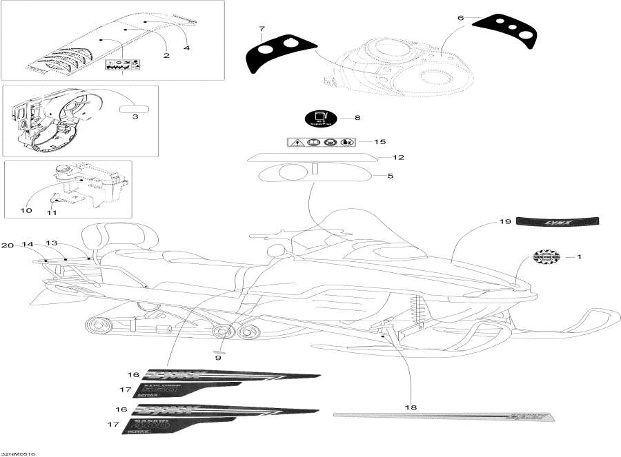 Snowmobiles lynx  - Decals, 550 - , 550